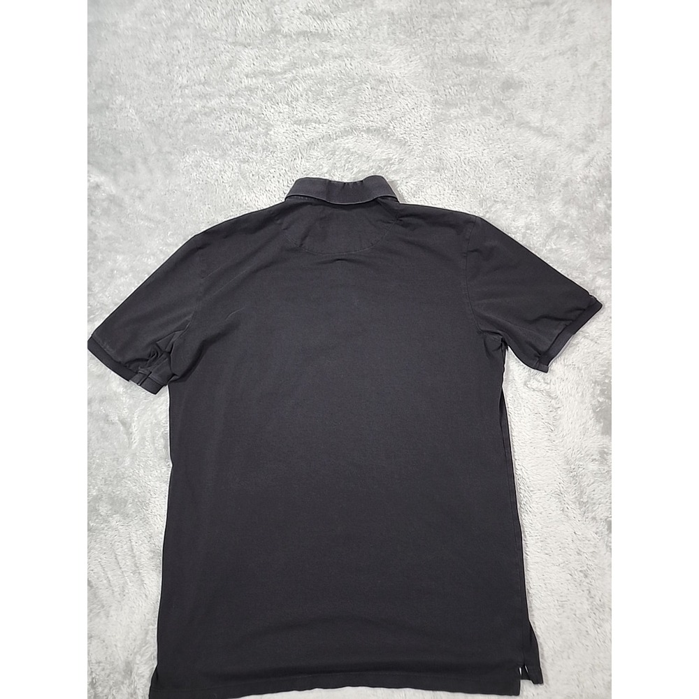 Butter Cloth Icy Cotton Polo Shirt Mens‎ Medium Black  Button Up Golf Preppy - Picture 8 of 11